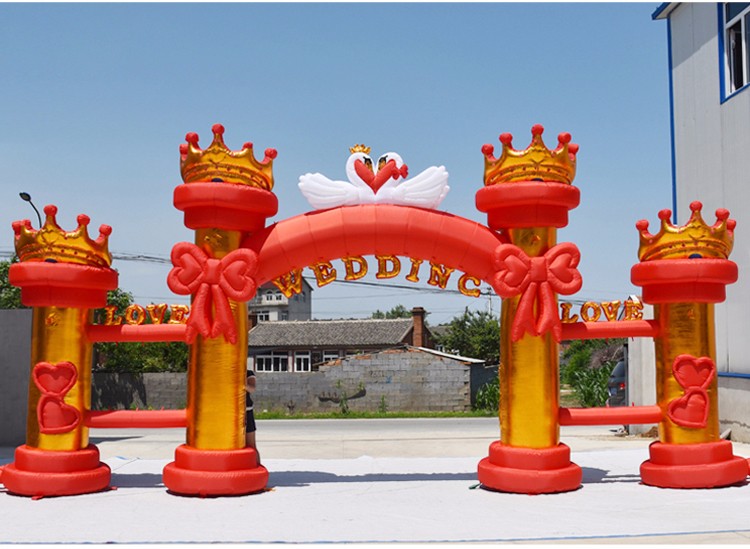 荔城红色婚庆气模拱门